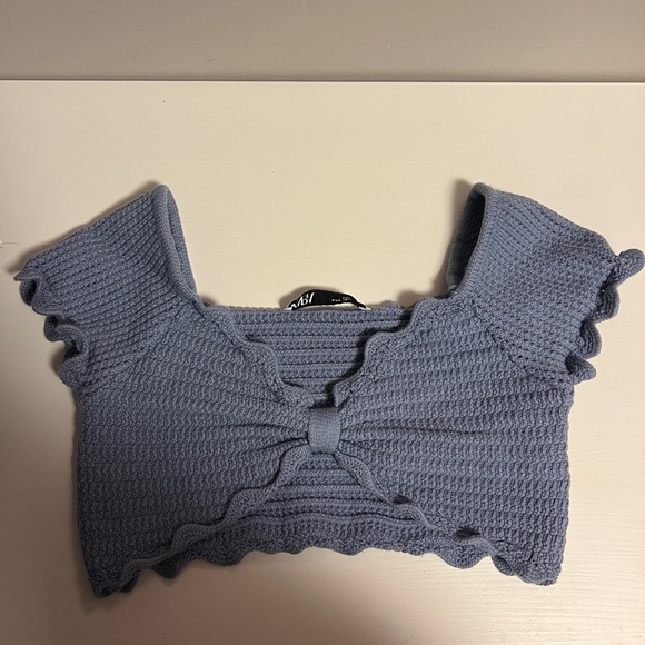 Zara crochet blue top - Picture 2 of 3